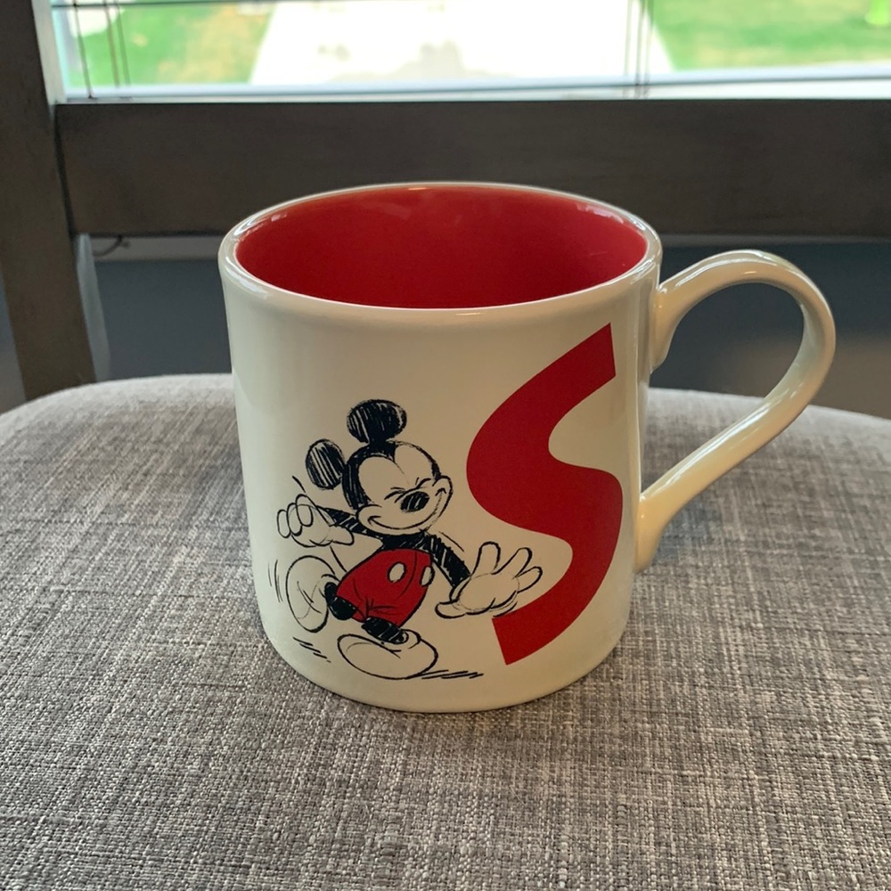 Walt Disney World Dancing Mickey monogram mug - letter S